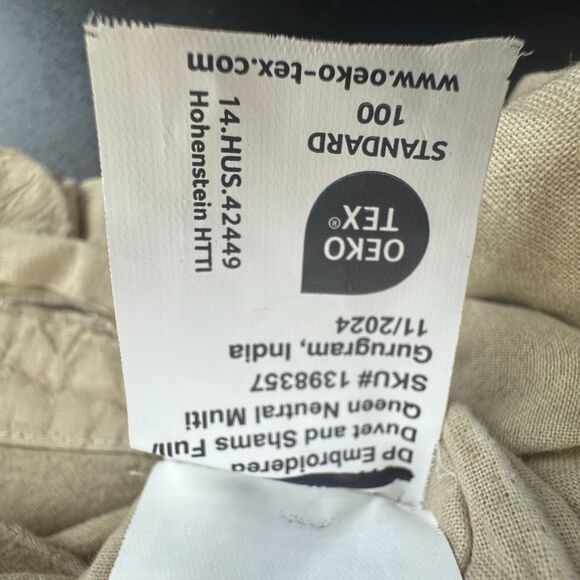 Pottery Barn Deepika Padukone Embroidered Duvet Cover Full/Queen Neutral Multi - Picture 5 of 9